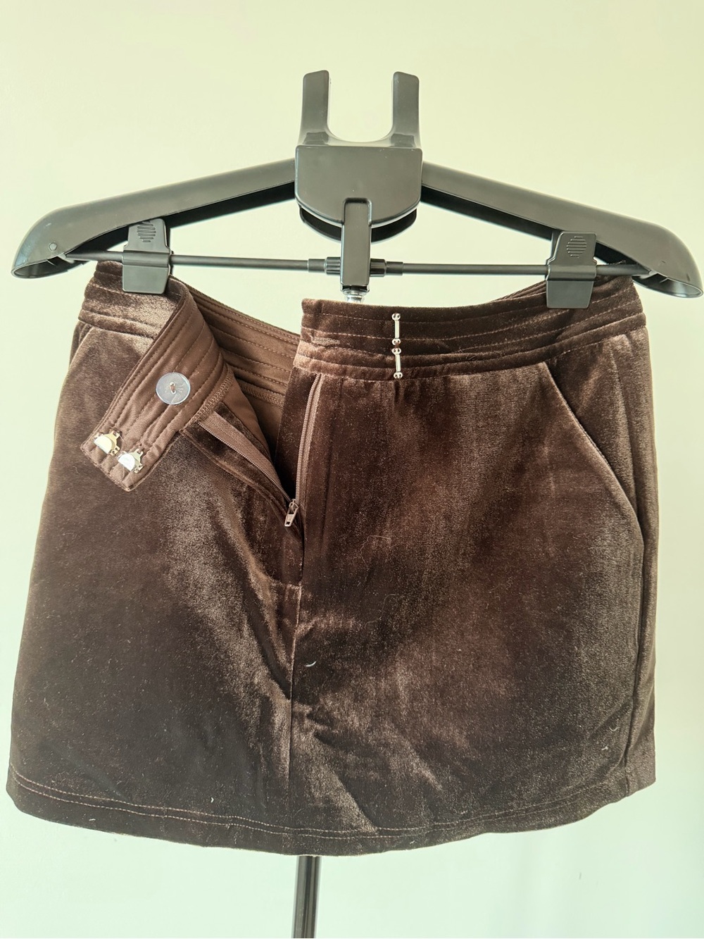 Women’s Fashion Nova Velvet Mini Skirt in Brown